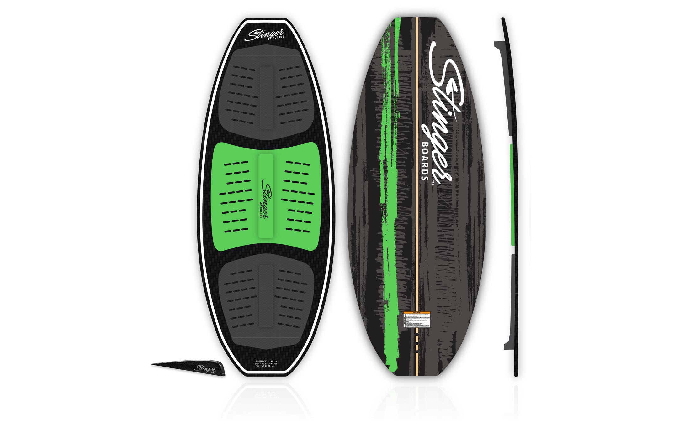 Stinger Wake Skim 4'4" Package